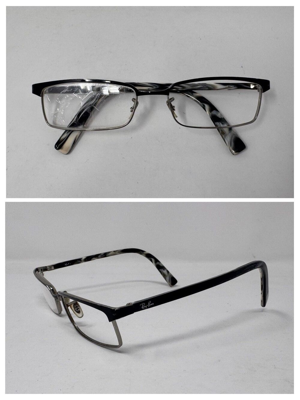 Ray-Ban RB8633 Eyeglass Frames Only 54-17-140 Black White Marble 1017